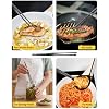 4 Pcs Fine Long Tweezer Tongs Professional Black, 12'' and 10'' Stainless Steel for Kitchen, Food, Cooking, Repairing, Sea food and BBQ