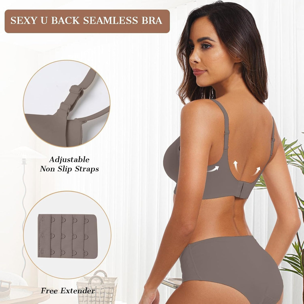 OEAK Womens Wireless Jelly Bras Comfortable Gel Bra Everyday Tshirt Bras